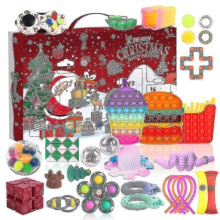 Christmas Advent Calendar Gift Fidget Toys 24 Days Pack Set Anti Stress Kit Stress Relief Fidget Toy Blind Box Kids