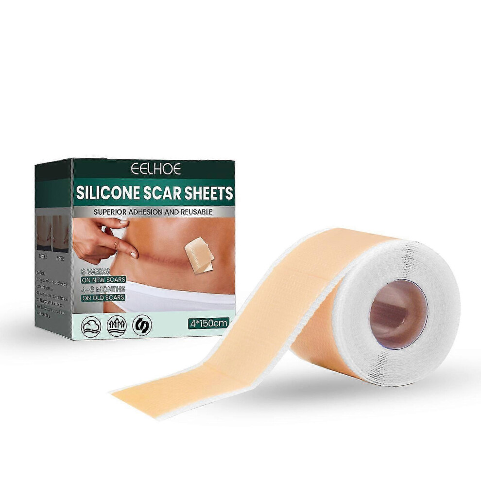 (3 pcs) Silicone Scar Sheets - Extra Long Scar Sheets for C-Section, Tummy Tuck, Keloid, and Surgical Scars - Reusable Medical Grade Silicone Scar Sheets