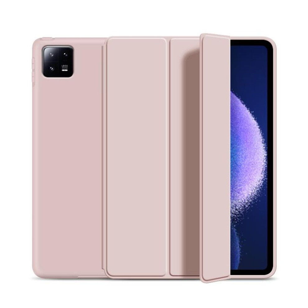 (pink, Xiaomi Pad 5/5Pro) Leather Silicone Case For Xiaomi Pad 6/5 Pro 2023 11 Inch Magnetic Cover For Xiaomi Redmi Se 10.6 Shockproof Case