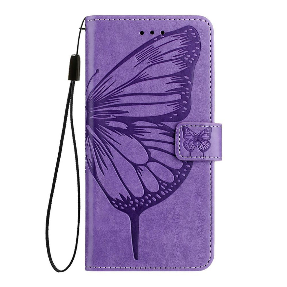 (light purple, Tecno Spark 5 Air) Butterfly flowers PU Leather Case Kickstand Card Holder Slots TPU Shockproof Flip Cover For Tecno:Spark 8,Camon 18,Spark 8P,POP 5P,Pova 2,Spark 7...