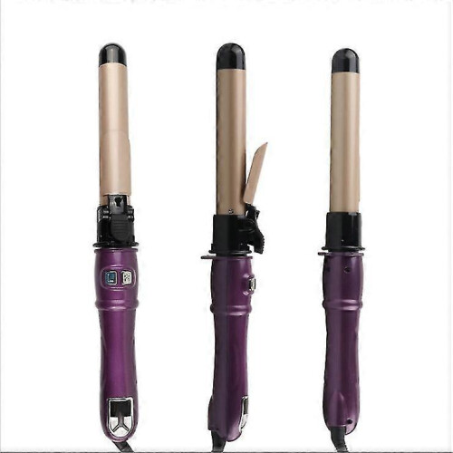 (Black AU 32mm with adapter) Fully Automatic Rotating Electric Curling Iron 1