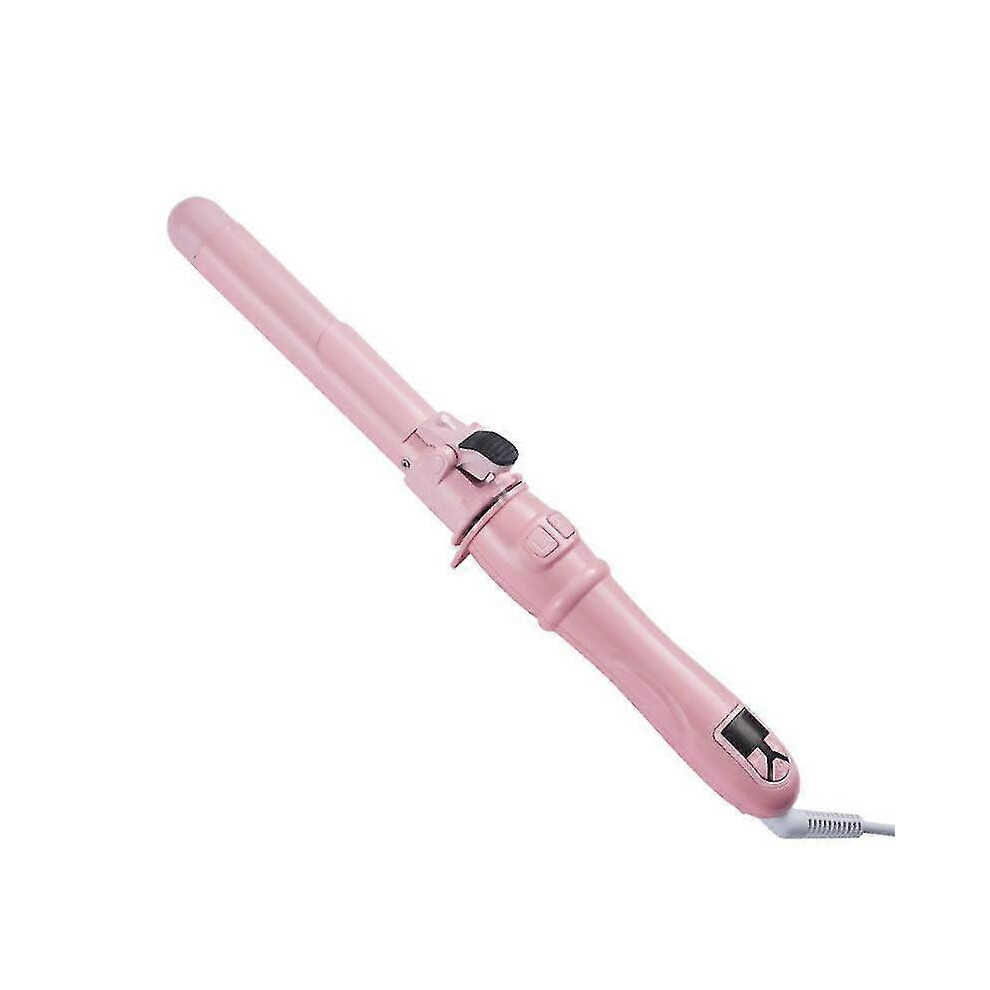 (Pink UK 28mm) Fully Automatic Rotating Electric Curling Iron