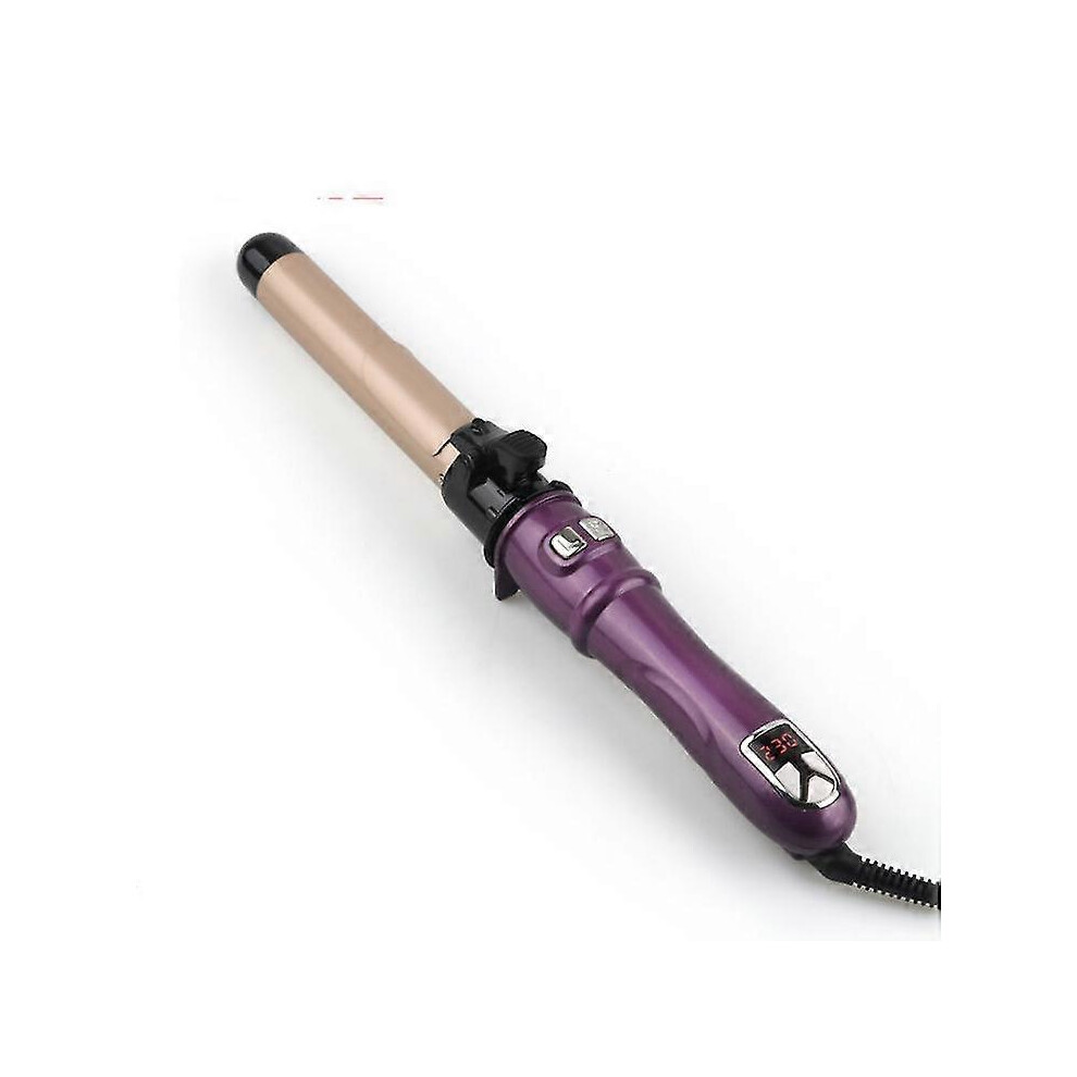 (Purple EU 32mm) Fully Automatic Rotating Electric Curling Iron