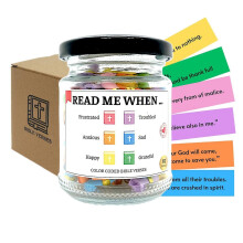Bible Verse Jar, Read Me When Bible Verses Jar, Prayer Jar, Bible Jar, Hope Jar, Gratitude Jar, Bible Verse Gifts, Blessings Jar, Color Coded Bible Ve