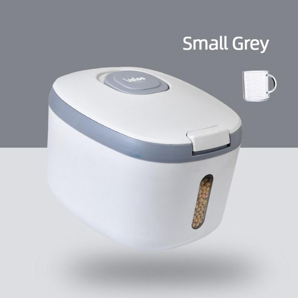 (grey, 9L) Kitchen Container Bucket Insect-proof Moisture-proof Rice Box Grain Sealed Jar Home Storage Pet Dog Food Store Box