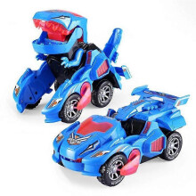 (blue)Transforming Dinosaur Chariot Children's Universal Toy Car Electric Light Music Toy