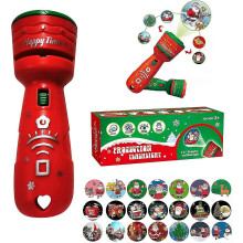 (red)Christmas Slide Projector Torch Light, Flashlight Projector Torch Light Toys, Early Learning Education Toy
