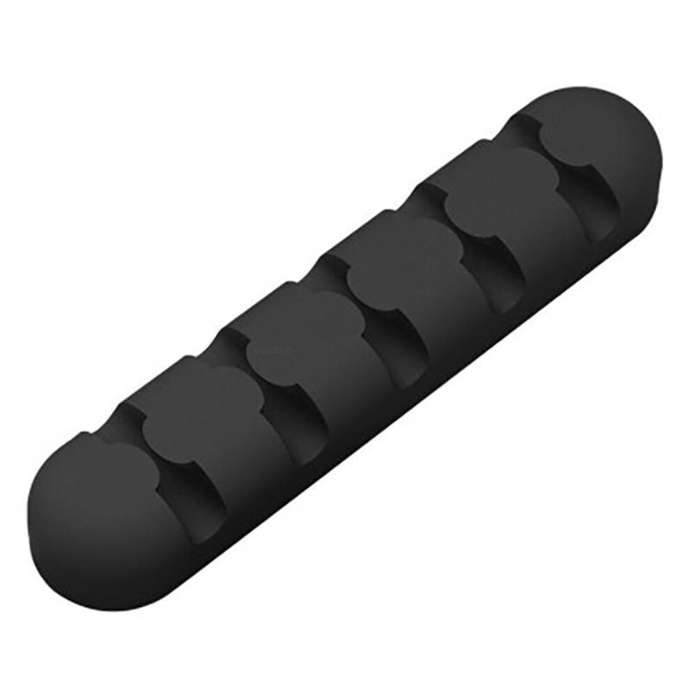 (black) VAORLO Cable Organizer Silicone USB Cable Winder Desktop Tidy Management Clips Cable Holder for Mouse Headphone Wire Organizer