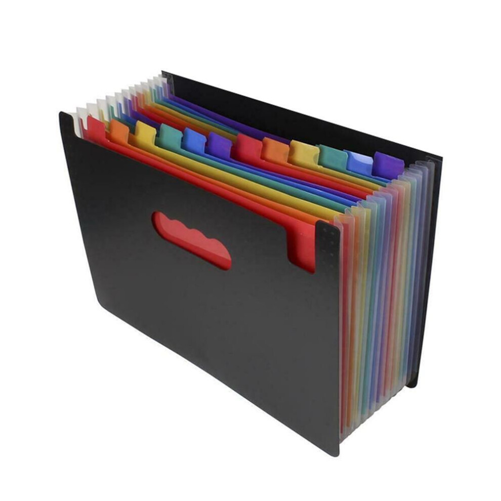 (as the picture, Rainbow 13-layer) Stationeries Colorful A5 Multi-layer Expanding File Receipt Folder Organizer Pockets Holder