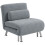 Homcom HOMCOM Folding 5 Position Convertible Sleeper Bedroom Chair Bed Grey 8