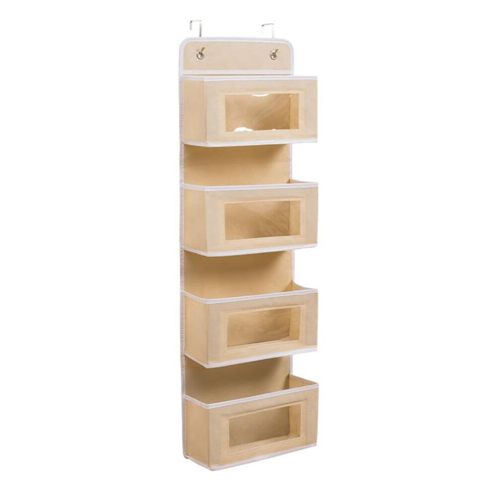 (khaki) Storage Hanging Bag Behind The Door Storage Cell Phone Storage Bag Hanging Underwear Storage Bag