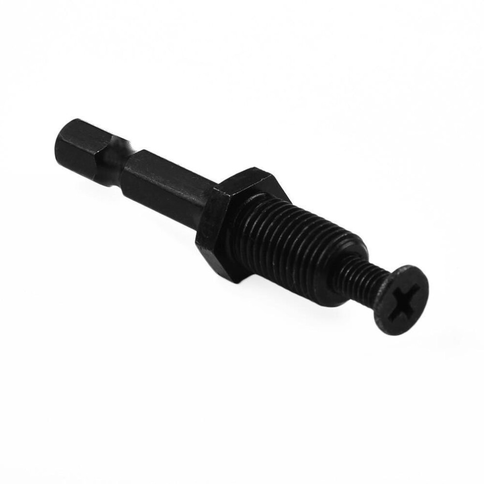 Power Tool-1/4 Hex Shank Steel Adapter to 3/8"-24UNF Male Thread Screw for Drill Bit Chuck