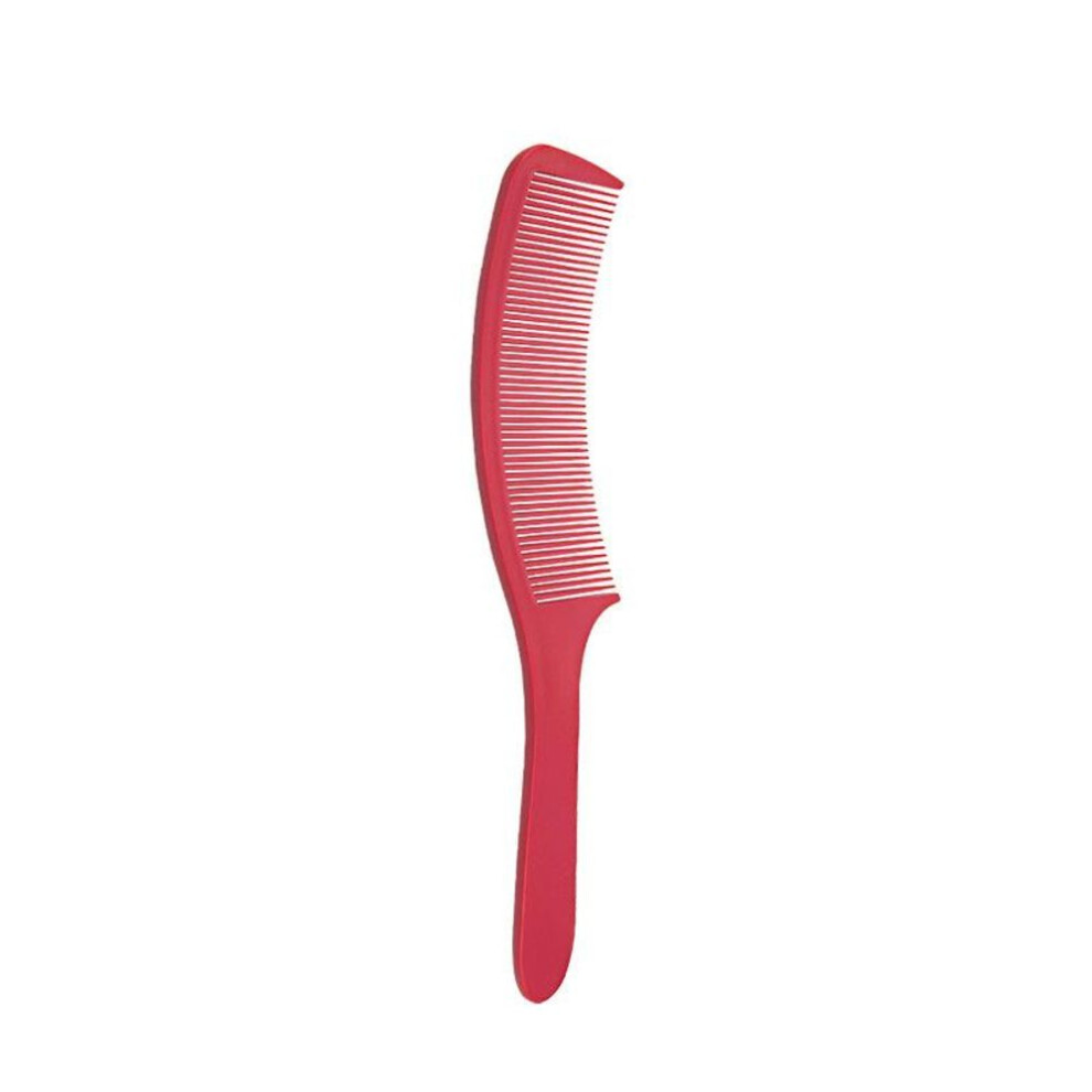(rose red) Professional Curved Shaver Hair Clipper Cutting Comb Barber Flat Top Comb Anti-static Barber Hairdressing Hair Cutting Brush