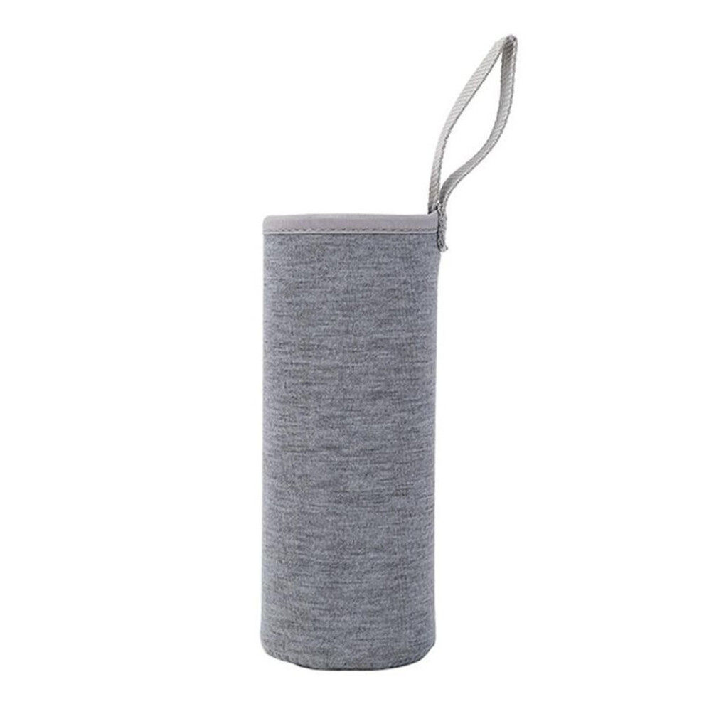 (gray) Sport Water Bottle Cover Case Insulated Bag Thermos Cup Pouch Vacuum Glass Cup