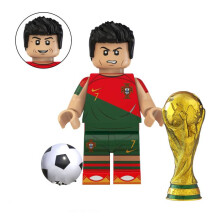 Cristiano Ronaldo Mini-Fußballspieler-Figur: Süße Cartoon-Bausteine, DIY-ABS-Kunststoff, kompakt & leicht, für Kinder