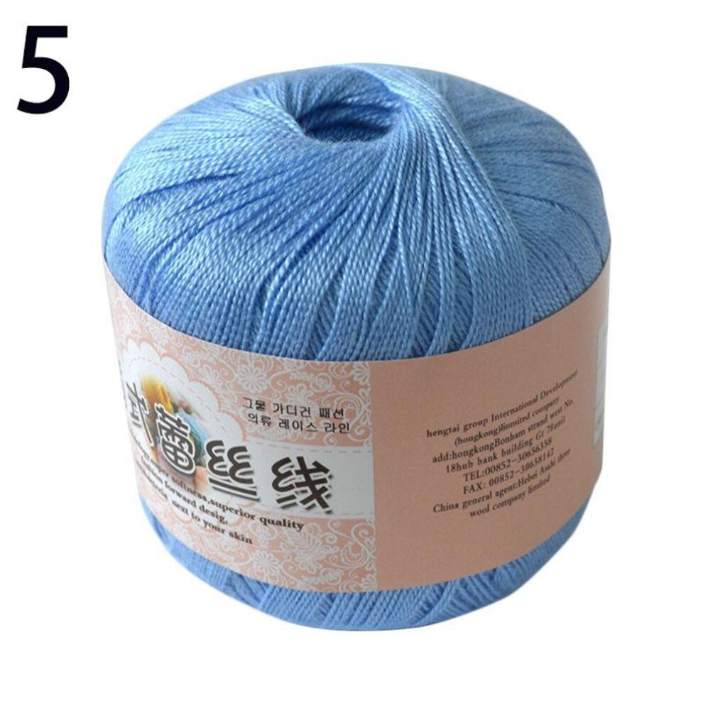 (5) 50g/ball Cotton Cord Sewing Thread Crochet Thread Hand Knitting Lace Cotton Yarn Diy Mercerized
