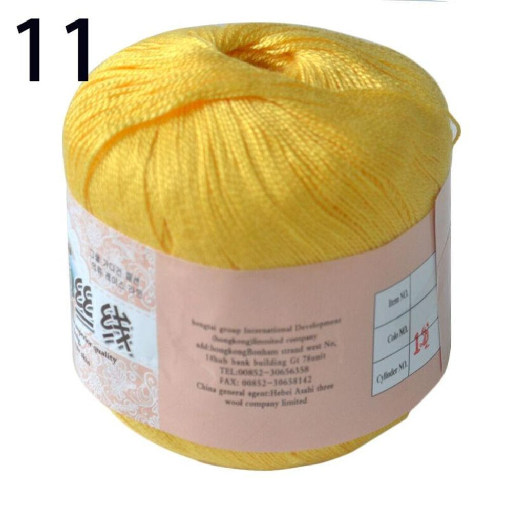 (11) 50g/ball Cotton Cord Sewing Thread Crochet Thread Hand Knitting Lace Cotton Yarn DIY Mercerized