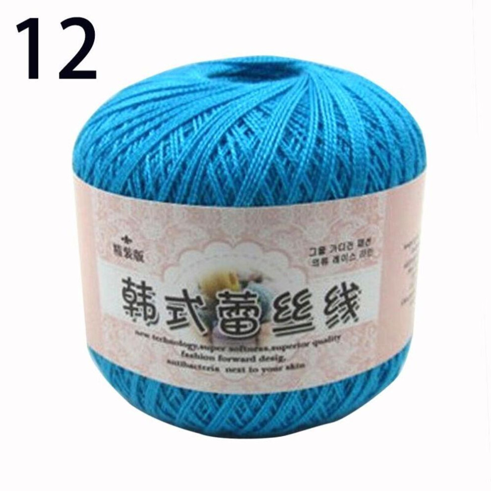 (12) 50g/ball Cotton Cord Sewing Thread Crochet Thread Hand Knitting Lace Cotton Yarn Diy Mercerized