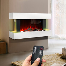 50 Inch WiFi Contemporary Wall Mounted/Freestanding Fireplace Mantel