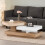 AINPECCA Rotating Coffee Table Sofa Side Tables LED Lights 4