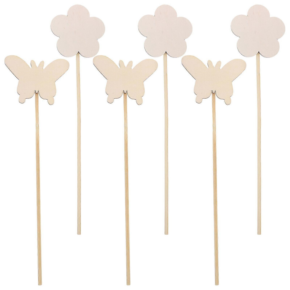 Kricely (33.00X8.00x0.30cm, Picture 2) 6Pcs Diy Fairy Wands Funny Diy Wood Blank Fairy Sticks Diy Fairy Stick For Party