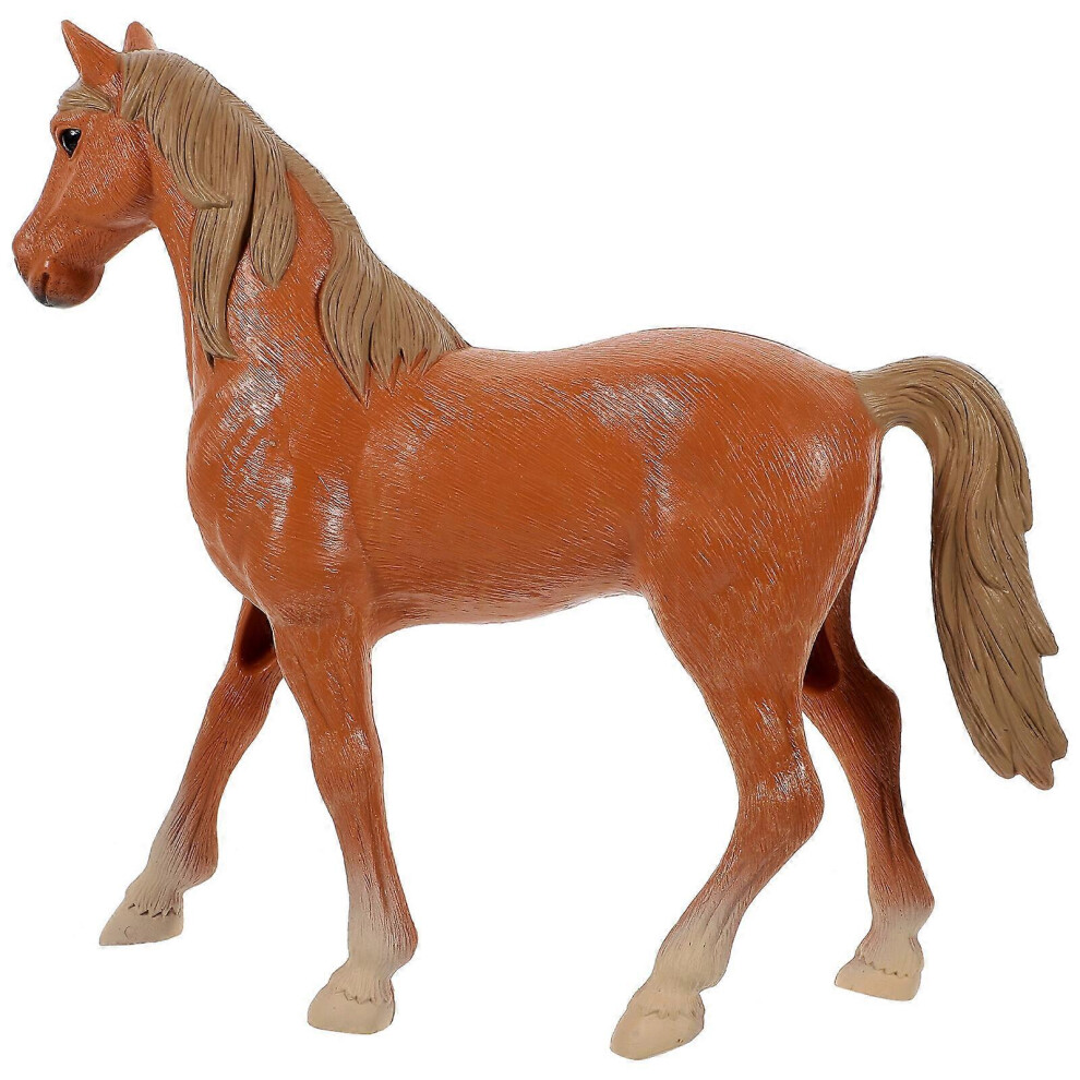 Kricely (, One Size) Small Horse Figurine Simulation Horse Decoration Home Plastic Horse Model Ornament Yellow