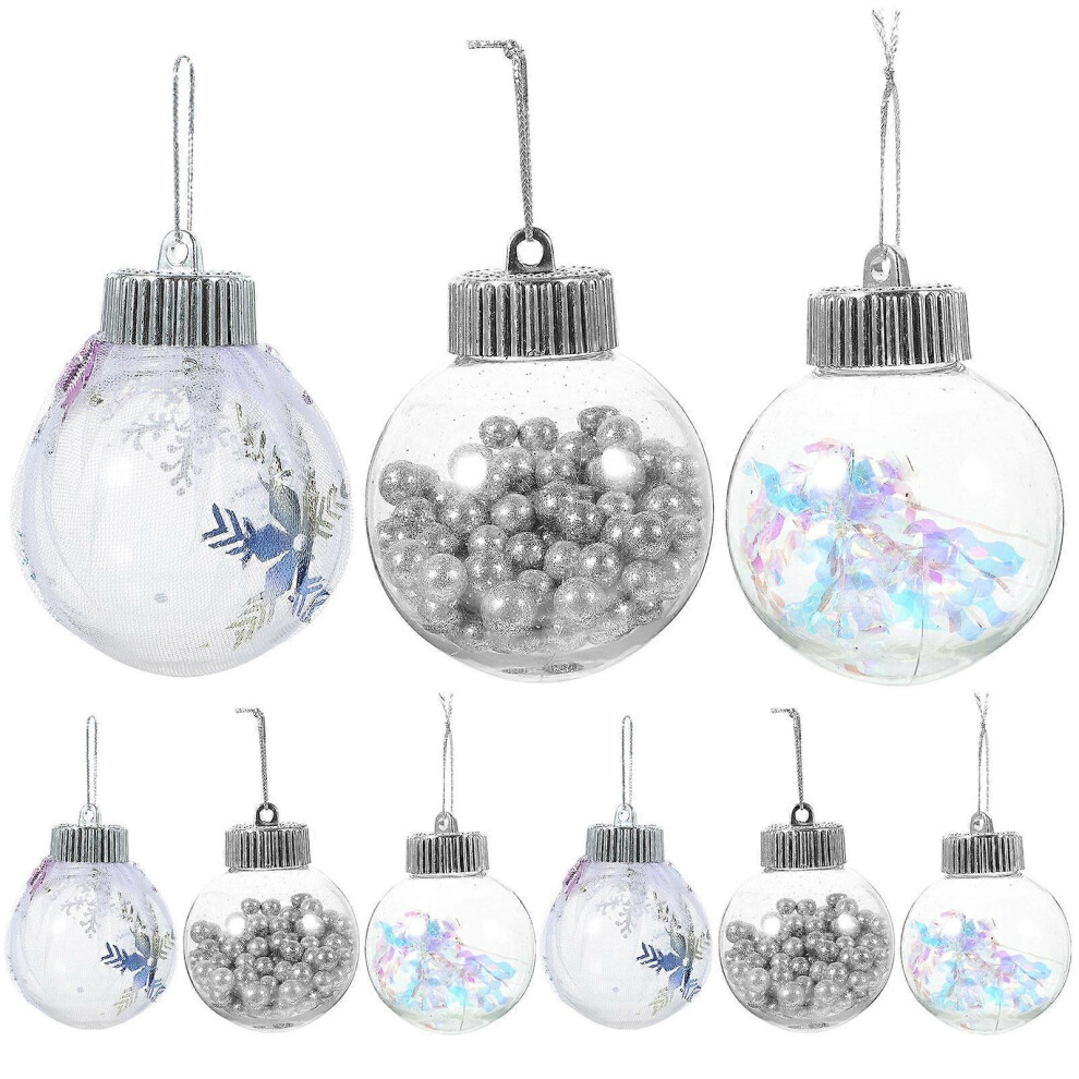 Kricely (Picture 1, One Size) 9Pcs Christmas Tree Hanging Balls Decorative Balls Xmas Ornaments Xmas Tree Ball Pendants