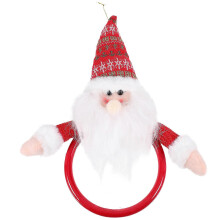 (32.00X21.00X4.00CM, Picture 1) Christmas Themed Towel Ring Wall Mounted Towel Hanger Adorable Christmas Wall Decor Xmas Pendant