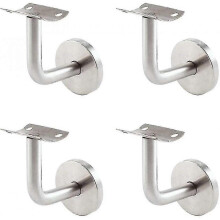 (As show, One size) 4 Pieces Of Stainless Steel Handrail Bracket, Wall Bracket, Home Improvement Staircase Handrail (silver) 0aF dVz QIN