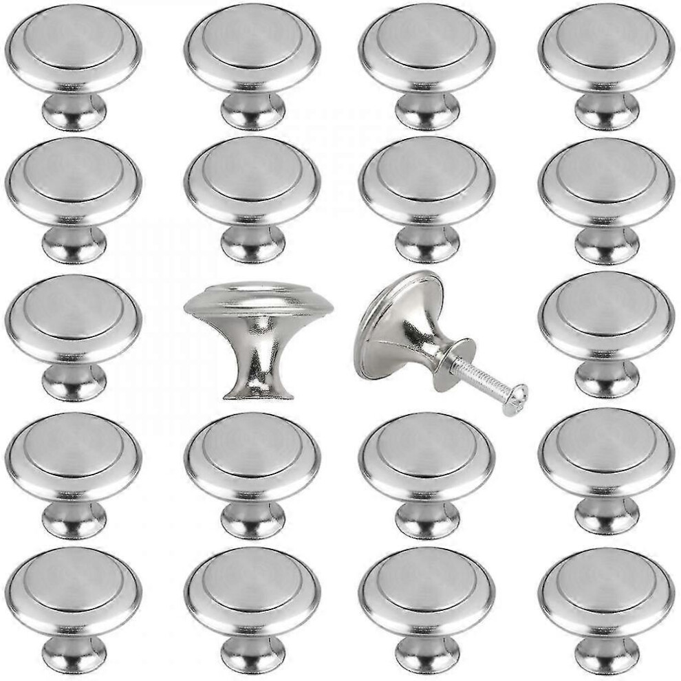 (As Show, One Size) 20Pcs Kitchen Cabinet Knobs Pulls, Brushed Nickel Cabinet Knobs, Drawer Dresser Handles Cupboard Door Heavy Knobs, Kitchen Cabinet 5093216558989