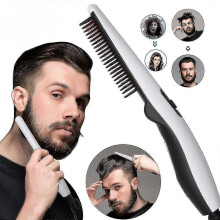 (EU Plug, One size) Electric Beard Straightening Comb Quick Hair Styler For Men CDV ULF