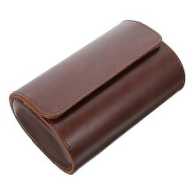 (Brown, One size) Watch Case Watch Roll Travel Case Portable Watch Storage Case Pu Watch Organizer GRC