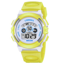 (Yellow, One size) Fashion Children s Watch Multi-function Electronic Rubber Wrist Watch Luminous Boy Girl Waterproof Student Sports Watch for Kids CCW