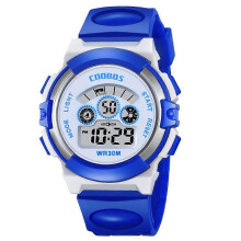 (Blue, One size) Fashion Children s Watch Multi-function Electronic Rubber Wrist Watch Luminous Boy Girl Waterproof Student Sports Watch for Kids CCW