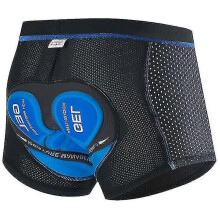 (L, Blue) Mens Cycling Short 3d Padded Gel Cycling Undershorts Breathable Bicycle Cycling Underwear Bicycle Short VGY