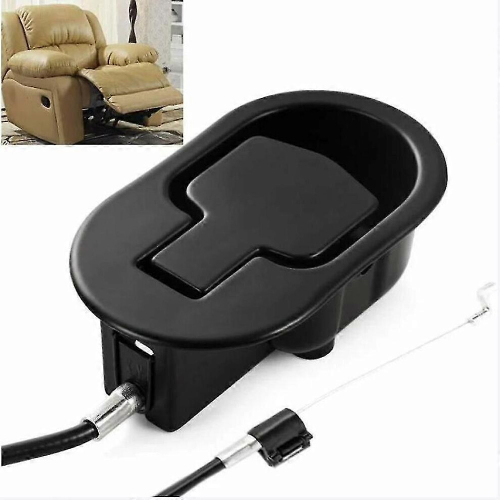 (As Show, One Size) Recliner Replacement Parts - Universal Black Metal Recliner Handle With Cable - Fits Most And Major Recliner Brands Sofa Style Pul 5093216568681