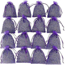 (As show, One size) Dried Lavender Sachets Drawers Freshener Home Fragrance, 16 Sachet Bags JQV
