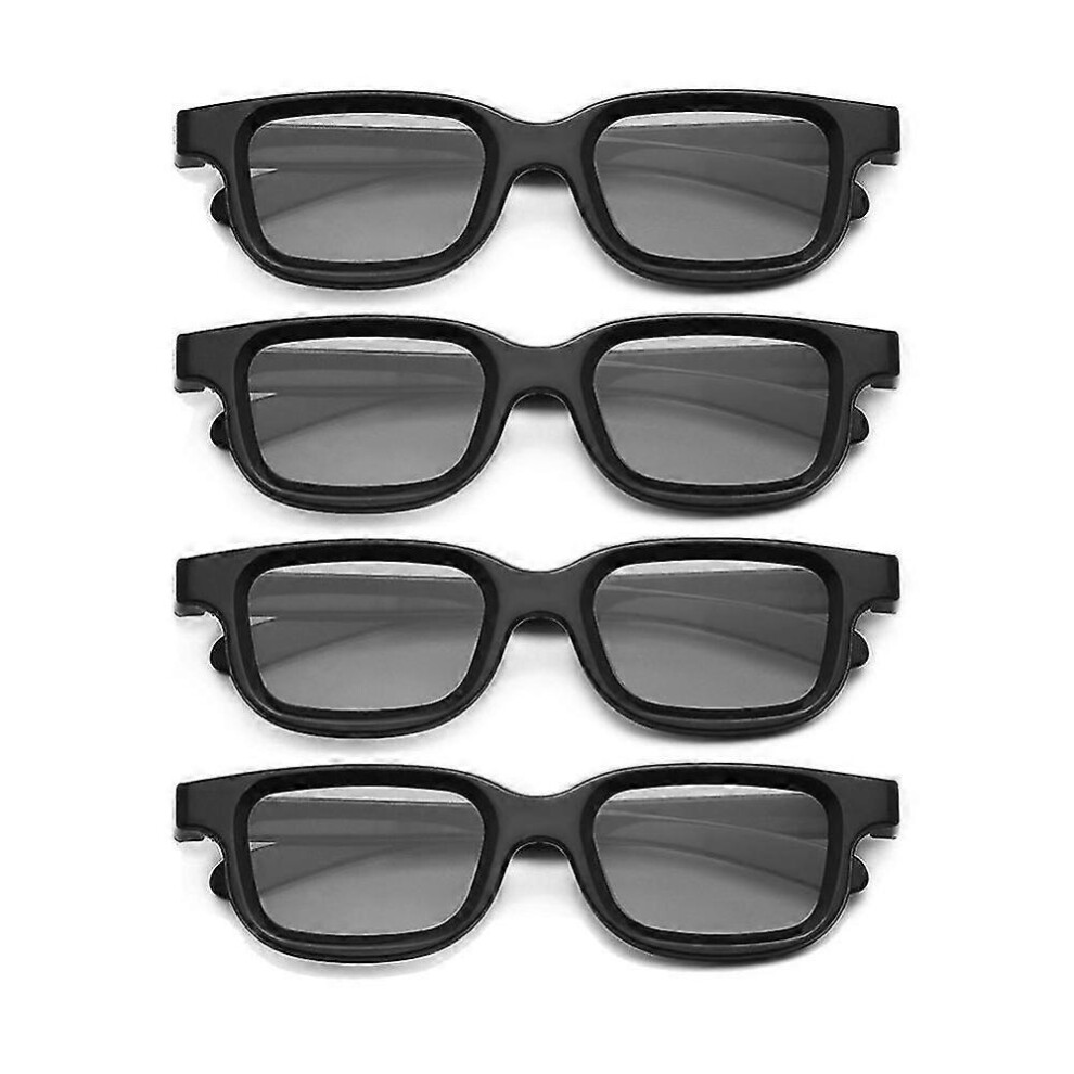 (As Show, One Size) 4Pcs Polarized Passive 3D Glasses For 3D Tv Real 3D Cinemas For 3D Gaming And Tv Frame Qxc 5093216568766