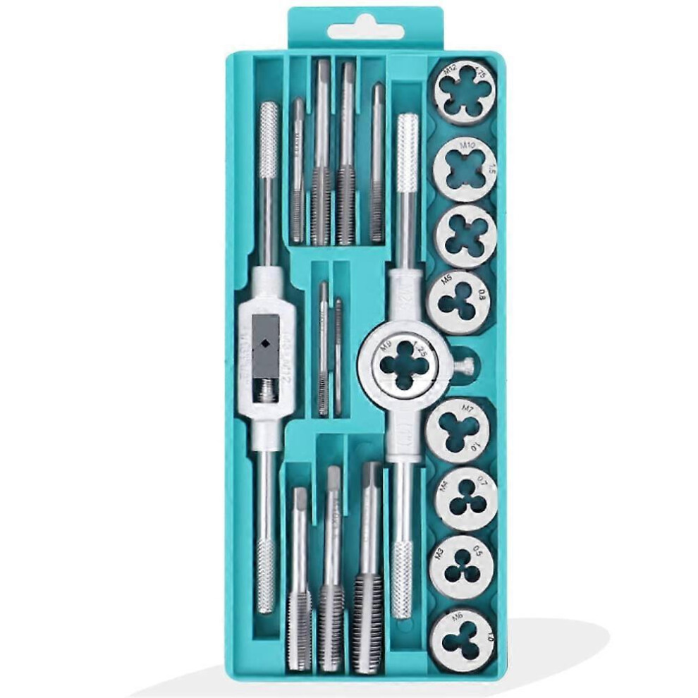 (As Show, One Size) 20 Pieces Metric Tapping Tool, Thread Screw Extractors, M3-M12 Steel, Threading Tools Wrench Screw Tools With Storage C Ouv 5093216512714