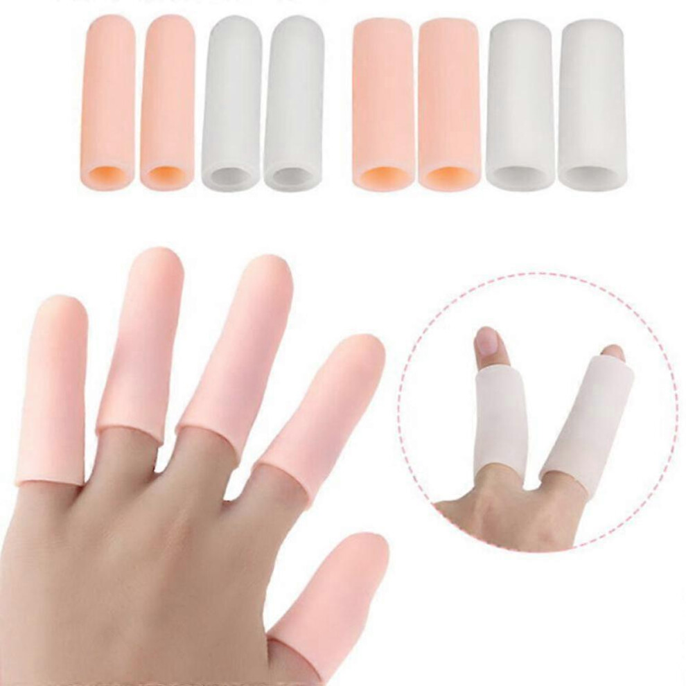 (NDWT, One size) 5pcs Silicone Gel Tube Bandage Finger Toe Protector Foot Pain Relief Feet C TIK