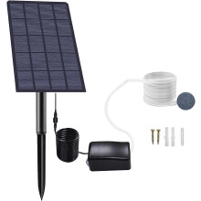 (As show, One size) 2.5W Plug-in Solar Oxygen Pump, Solar Pond Pump, Aquarium Aerator, Air Pump, Fishing Aerator, with Hose Air Sto YNV