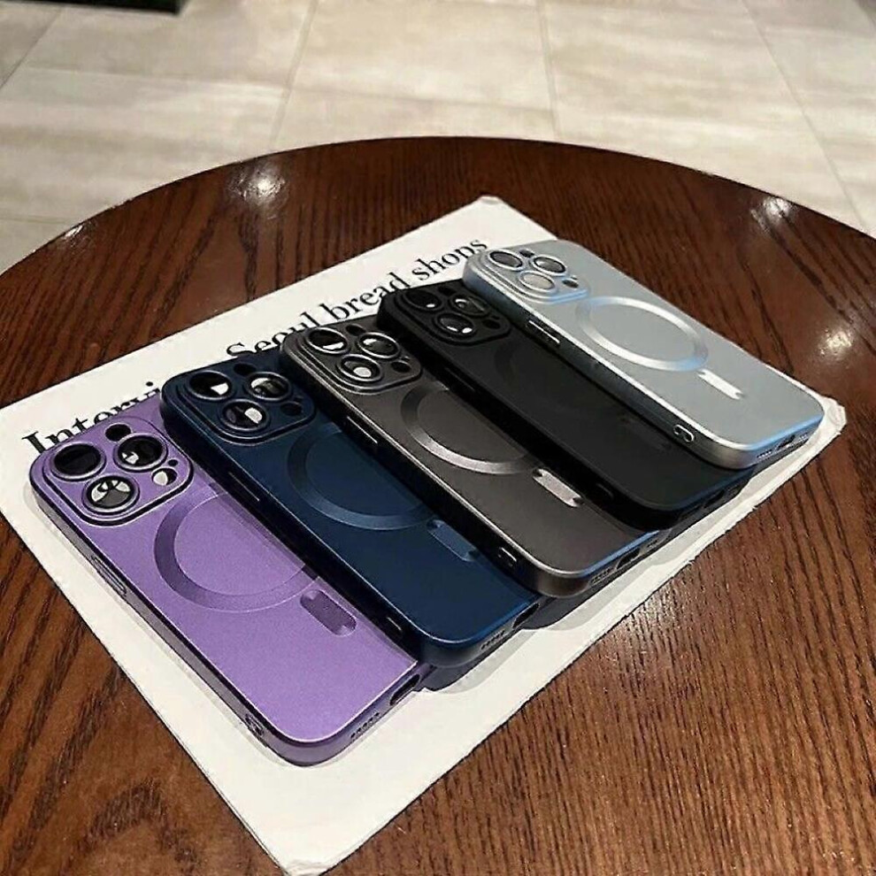 (For Iphone 11 Pro, Deep ) Case Compatible For Iphone Magnetic Shockproof Silicone Co Fss Purple 5093216534013
