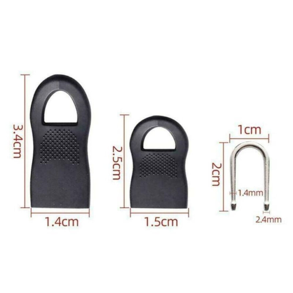 (black, S(1Pc)) Zipper Head Universal Replacement Repair Head Metal Zipper Fixer Slider Puller Zip Handmade Home Set