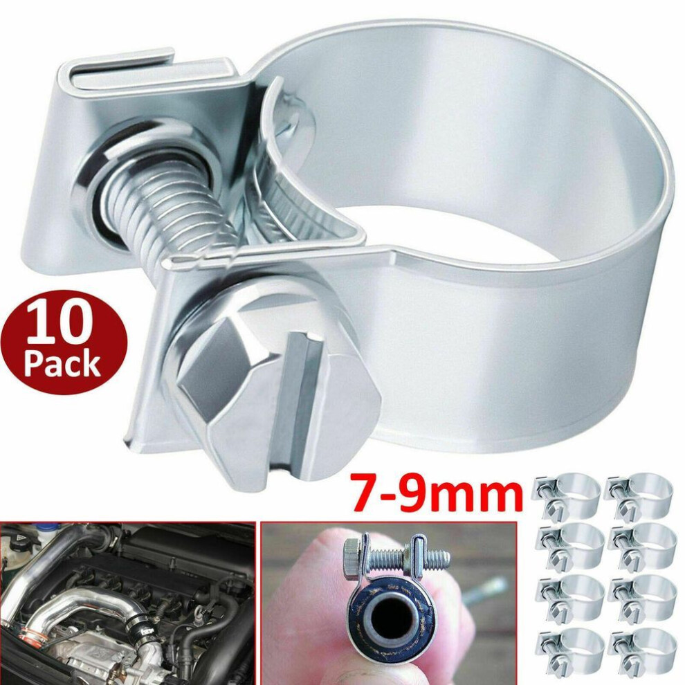 (7mm-9mm) Fitting Hose Clamp Fuel Line Mini Parts Petrol Pipe
