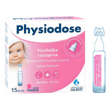 Gilbert Physiodose 0.9% Physiological Saline Solution | Sterile Solution for Eye, Nasal & Wound Care Pack of 15's - 5ml