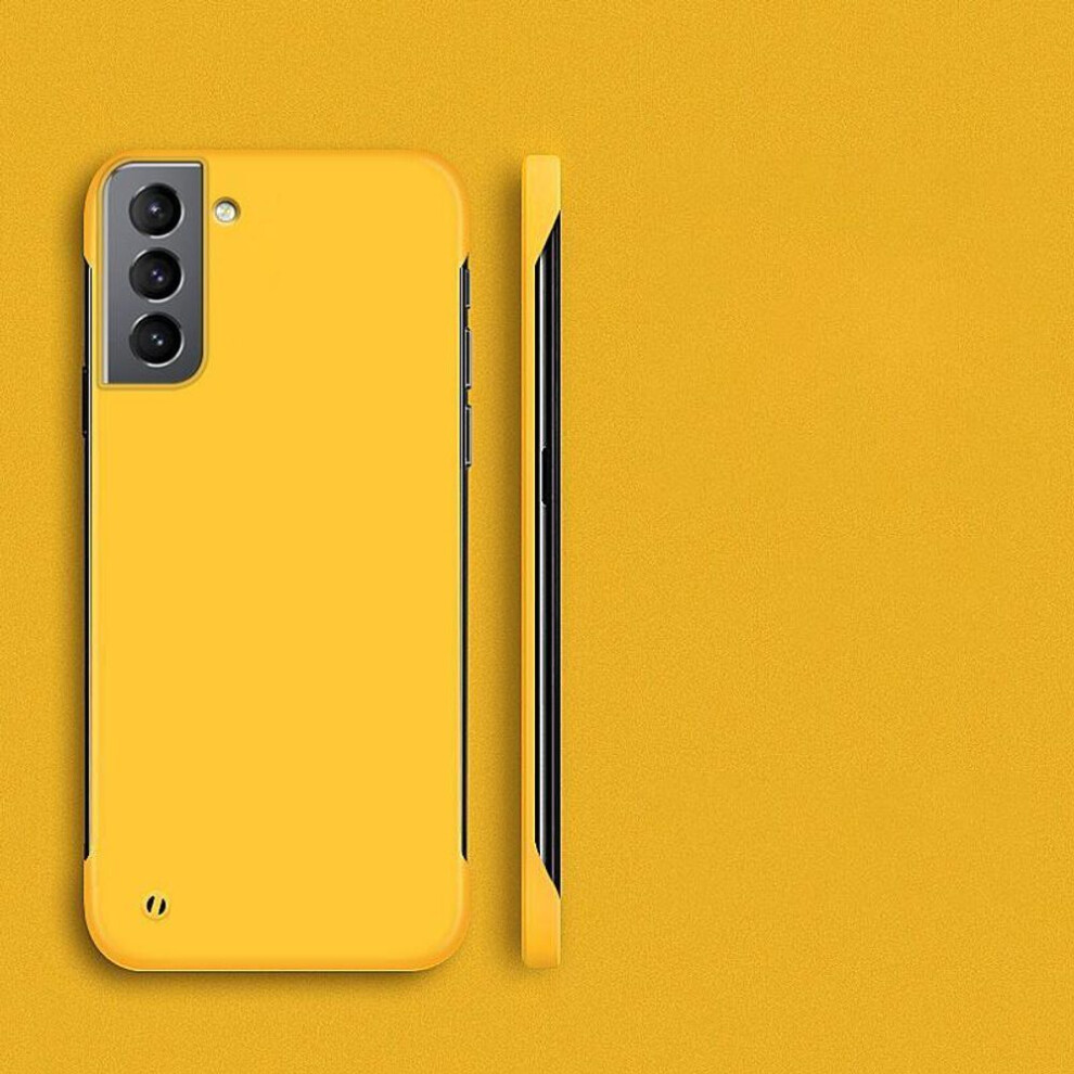 (yellow, Samsung S21 Plus) Ultra-thin Frameless Hard Case For Samsung Galaxy S25 Ultra S24 FE S23 S22 S21 Plus S20 FE PC Colorful Cover