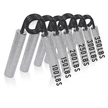 (As show, One size) 6pcs 100lb - 350lbs Hand Grip Strengthener Fitness Hand Grip Set,carbon Steel No Slip Heavy-duty