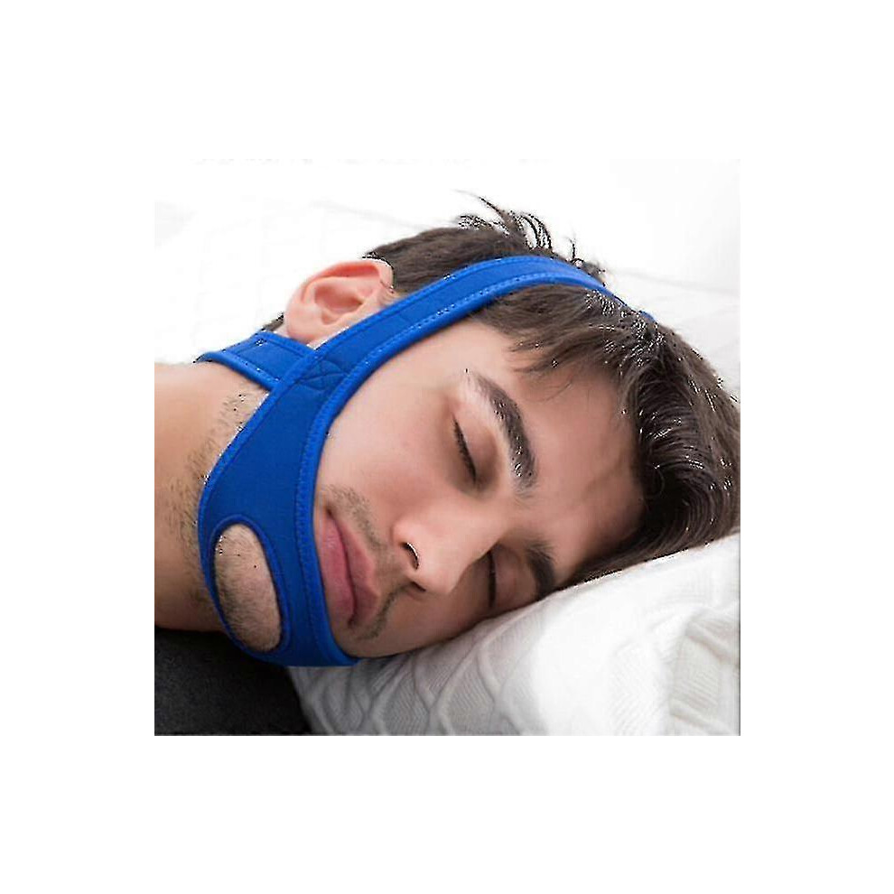 Spiez Blue (, One Size) Neoprene Anti Snore Stop Snoring Chin Strap Belt