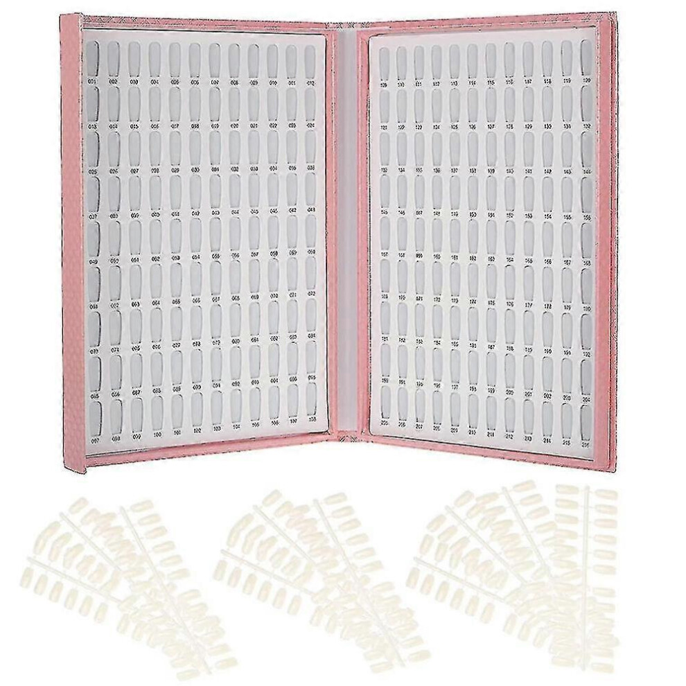 (As show, One size) Nail Display Chart, 216 Colors Nail Gel Polish Color Card With 240 Tips Nail Art Salon Set Pin NPW