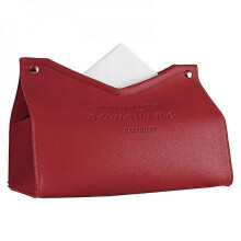 (red, One size) Leather Tissue Box Hotel Paper Box Home Living Room Storage Box PTI